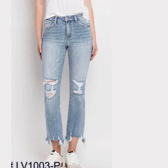 Lovervet by Vervet High Rise Skinny distressed Jeans size 25 - Picture 12 of 16